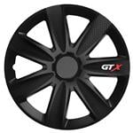 Hub Caps, GTX 16 Inch Wheel Trims Set   CARBON BLACK, Versaco